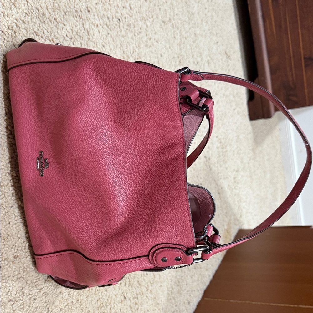 Coach Rose Leather Shoulder Bag